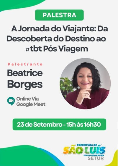 Prefeitura de São Luís promove palestra “Jornada do Viajante” para trade turístico
