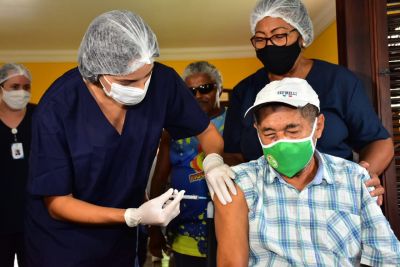 notícia: Iniciada a vacinação de idosos em instituições de longa permanência em São Luís