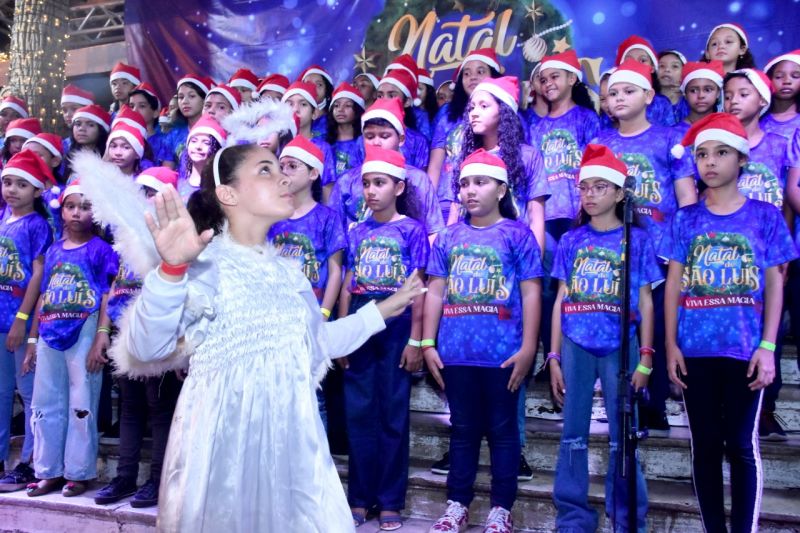 Crianças da Rede Municipal de Ensino se apresentam em tradicional Cantata Natalina da Escola de Música São Luís