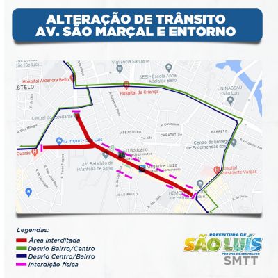 notícia: SMTT fará alteração no trânsito para festejos de São Marçal, a partir das 22h de quarta-feira (29)