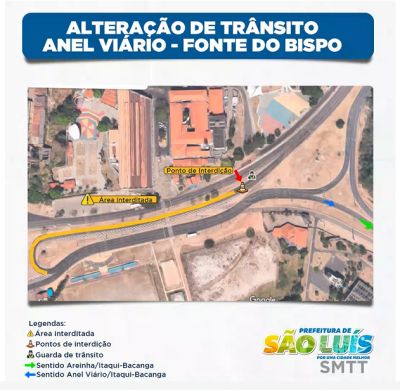 Prefeitura de São Luís interditará trecho do Anel Viário para realização de obras de drenagem