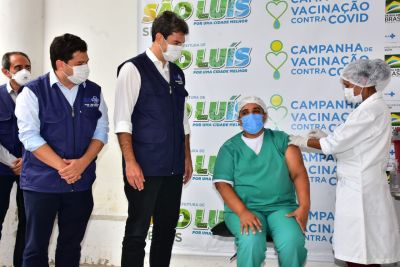 Prefeito Eduardo Braide acompanha início da vacinação contra a Covid-19 em São Luís