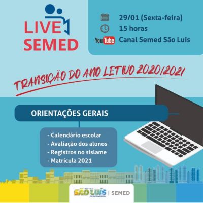 notícia: SEMED promoverá reunião on-line nesta sexta-feira (29) para orientar sobre calendário letivo