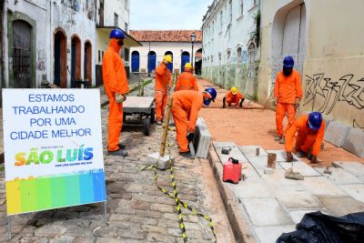 notícia: Prefeitura avança com obras de acessibilidade pelo Centro Histórico de São Luís