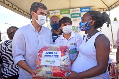 Prefeito Eduardo Braide inicia a entrega das 10 mil cestas de alimentos para famílias da região do Quilombo Urbano da Liberdade