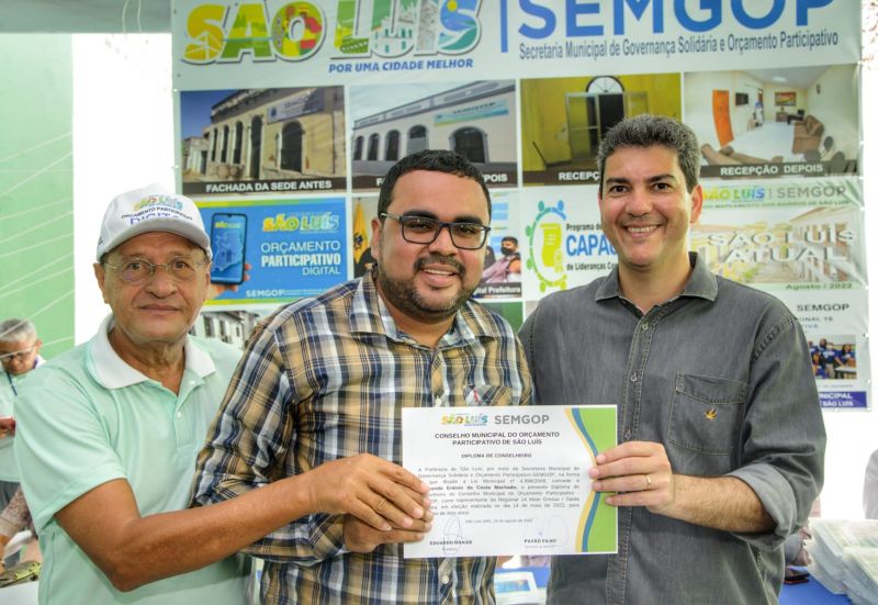 Prefeito Eduardo Braide empossa membros do Conselho do Orçamento Participativo após duas décadas sem eleições em São Luís