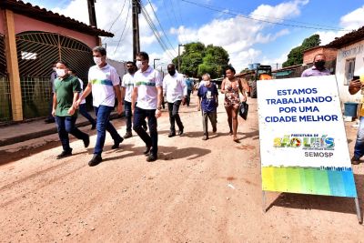 notícia: Prefeito Eduardo Braide leva ações do programa Asfalto Novo aos bairros Aurora e Vila Isabel Cafeteira