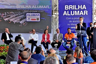 notícia: Prefeito Eduardo Braide prestigia retomada da produção de alumínio pela fábrica Redução, na Alumar