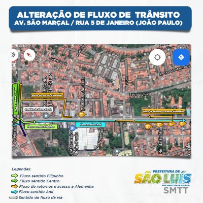 Prefeitura promove mudanças no trânsito da Avenida São Marçal e entorno do João Paulo