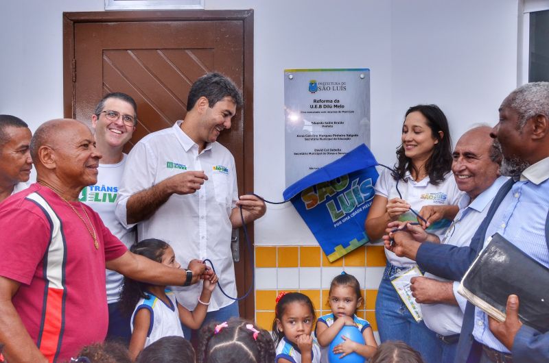 Comunidade do bairro Cidade Olímpica recebe escola requalificada do prefeito Eduardo Braide