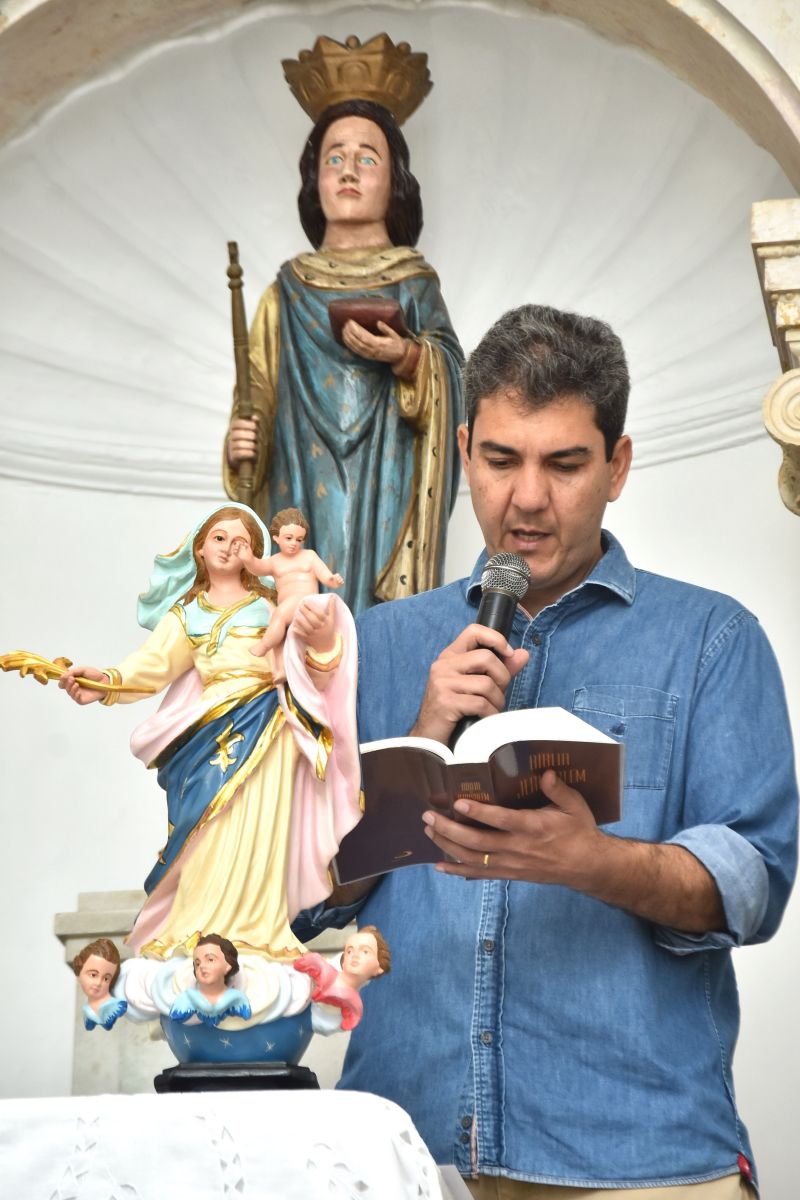 Imagem de Nossa Senhora da Vitória vista sede da Prefeitura de São Luís