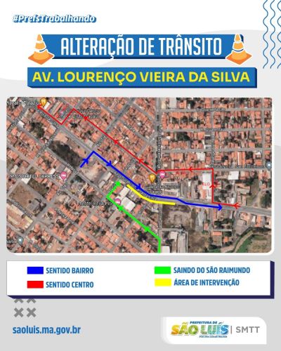 notícia: SMTT promove nova intervenção de trânsito na Avenida Lourenço Vieira da Silva, no São Cristóvão