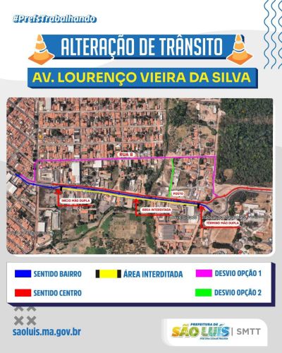 notícia: SMTT realiza mais uma intervenção de trânsito na Avenida Lourenço Vieira da Silva, no São Cristóvão