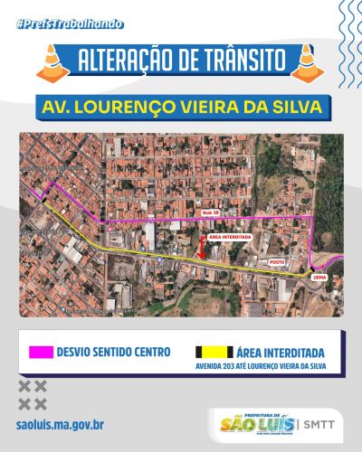 notícia: SMTT realiza mais uma intervenção de trânsito na Avenida Lourenço Vieira da Silva, no São Cristóvão