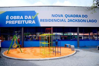 Galeria: Prefeito Eduardo Braide entrega quadra poliesportiva do Residencial Jackson Lago, no bairro Fé em Deus